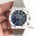 Perfect Replica Audemars Piguet Royal Oak Deep Blue Dial Stainless Steel Chronograph Watch